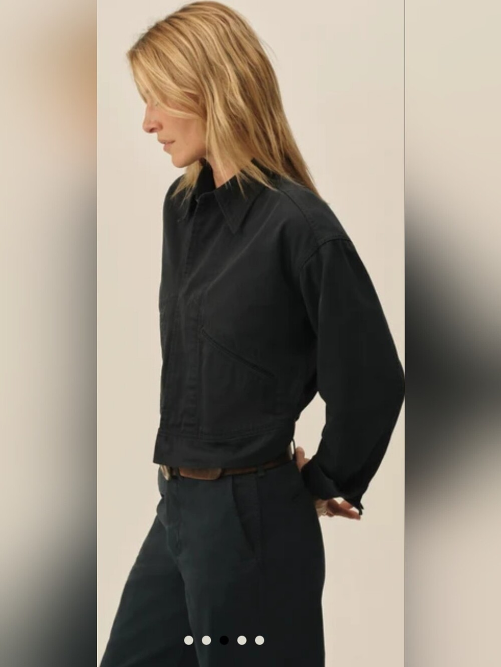 Buck Mason SEALED! NWT! At Ease Cotton Cropped Deck Jacket in Washed Navy. XS. - Picture 3 of 10